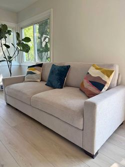 Thomasville Lambert Fabric Sofa with 2 Storage Seats