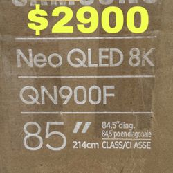 Samsung 85 8k 144Hz NEO QLED LED LCD Top Of The Line TV