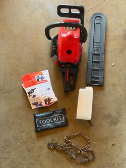 Gas Powered Chainsaw w/ Chain & Accessories – MISSING GUIDE BAR