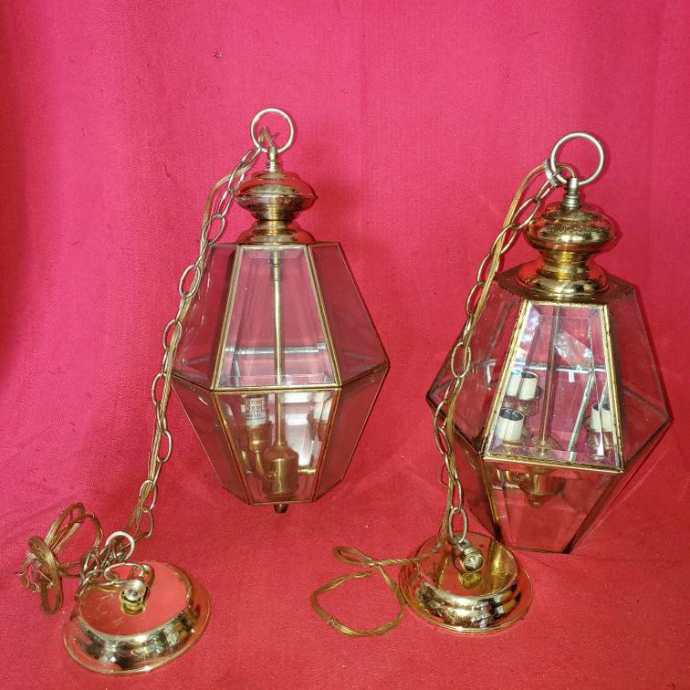 2 vintage lantern chandeliers