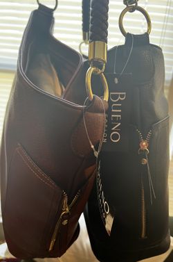 BUENO COLLECTION 2/HANDBAGS TOBAC & Black Huge Drop 