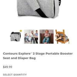 Contours Explore Booster Seat/Diaper Bag