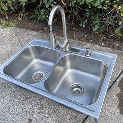 Koehler 33x22” Stainless steel Double Sink