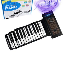 88 Keys Portable Piano With Storage Bag,Keyboard Hand Roll Piano,Roll Up Keyboard Piano, Foldable Piano,Roll Out Piano,Kids Keyboard Piano