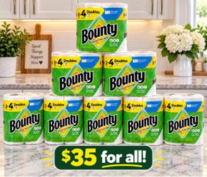 Bounty Select-A-Size Double Rolls Paper Towels – 8 Pack for $35