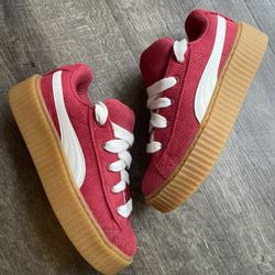 Puma Rihanna Fenty Creeper Phatty Corduroy Red Warm Youth Size 5