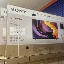 75” Sony Bravia X90CK Series 4k Smart Tv 60 Hz, $0 Down