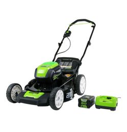 Greenworks PRO 21-inch 80V cordless lawn mower 4.0 AH battery included GLM801602