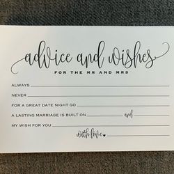 Advice And Wishes Cards