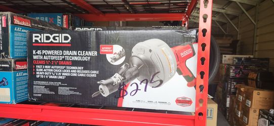 NEW RIDGID K-45 Powered Drain Cleaner with AutoFeed Technology