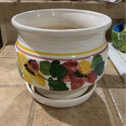 Ceramic Floral Planter Pot