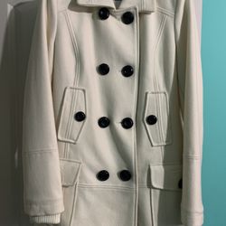 Ivory Womens Wool Peacoat Coat