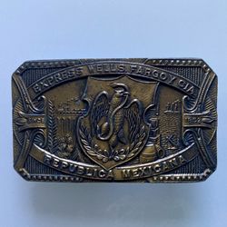 Belt Buckle: Tiffany & Co, Wells Fargo, Republica Mexicana