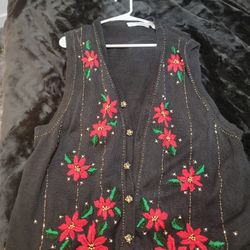Flower Embroidery Vest
