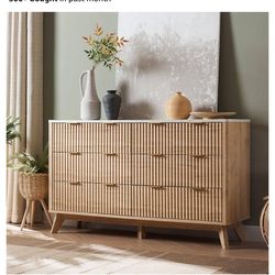 Six Drawer Dresser, with marble top - comes with two matching nightstands