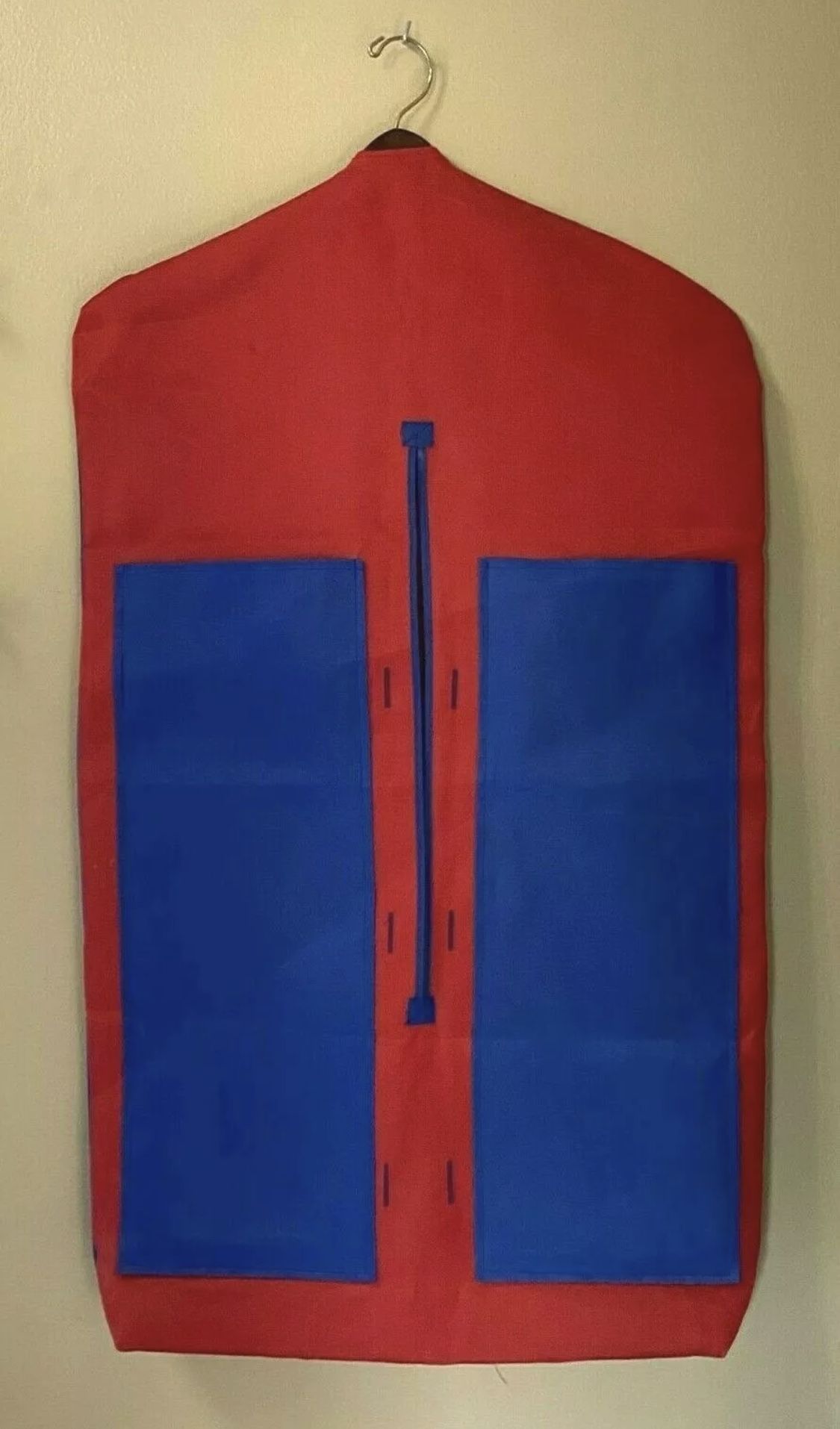 Kid's Red Blue Hanging Garment Bag Clothes Shoes Suit Accessories Organizer