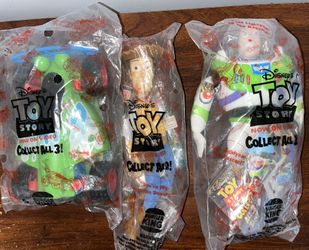 90s Burger King Toy Story Woody Buzz lightyear RC Complete Set Disney Pixar