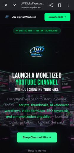 Digital products & faceless channel kits