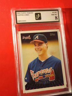 1995 TOPPS TRADED #128T CHIPPER JONES BRAVES HOF EJE 8 NM-MT