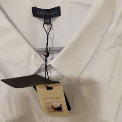 PATRIMO* Men S Sleeve Shirt White 1XL