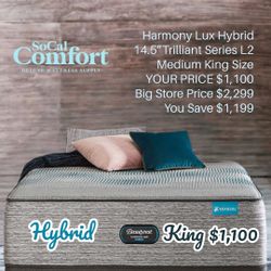 Harmony Lux Hybrid 14.5”Trilliant Series Level 2 Medium King Size