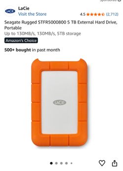 Rugged usb-c All-Terrain mobile storage 5TB