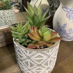 Faux succulent arrangement