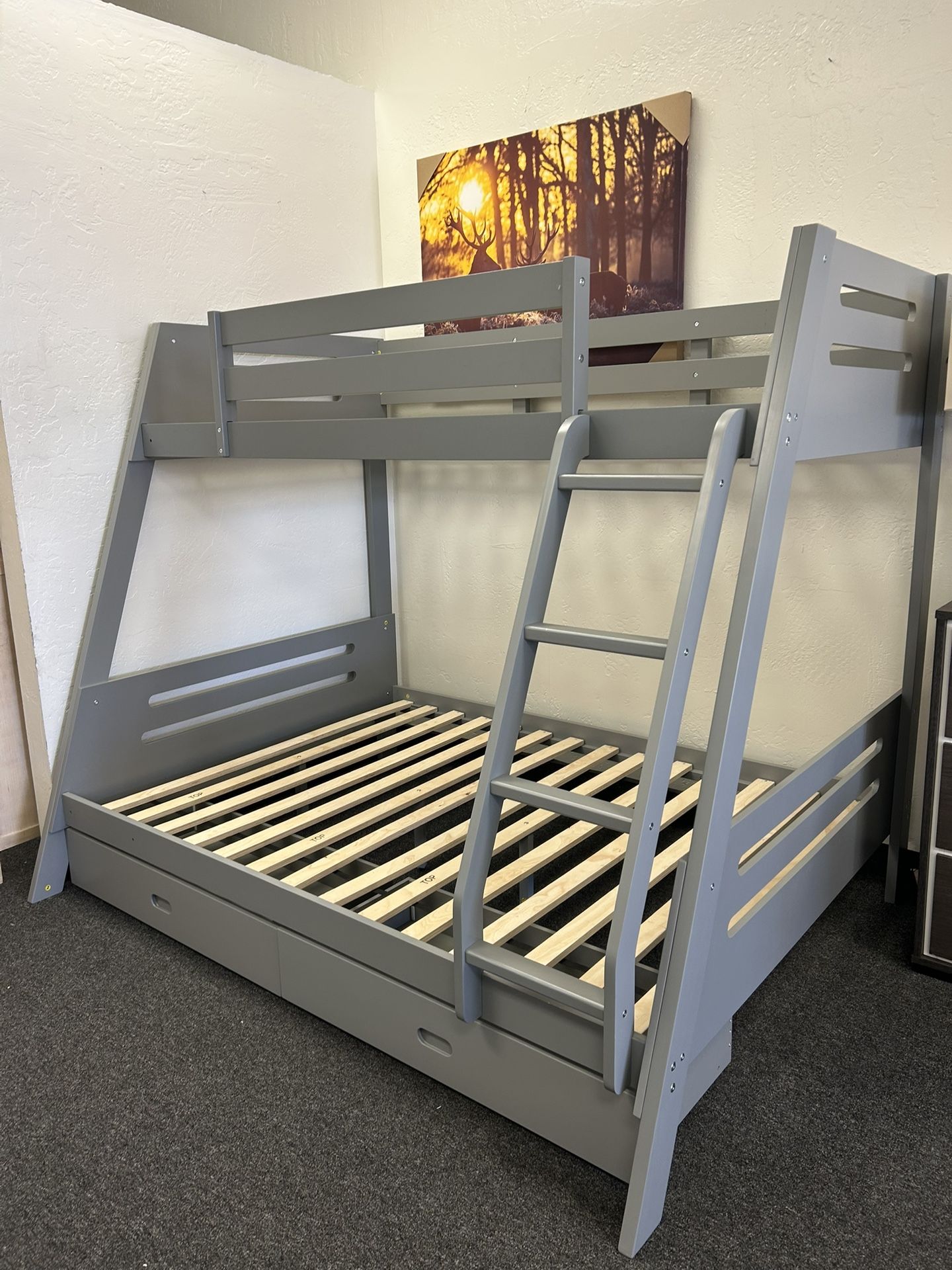 Twin Over Full Bunk Bed With Drawers