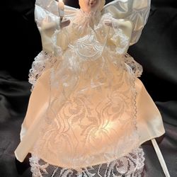 Vintage Animated Porcelain Angel With Light