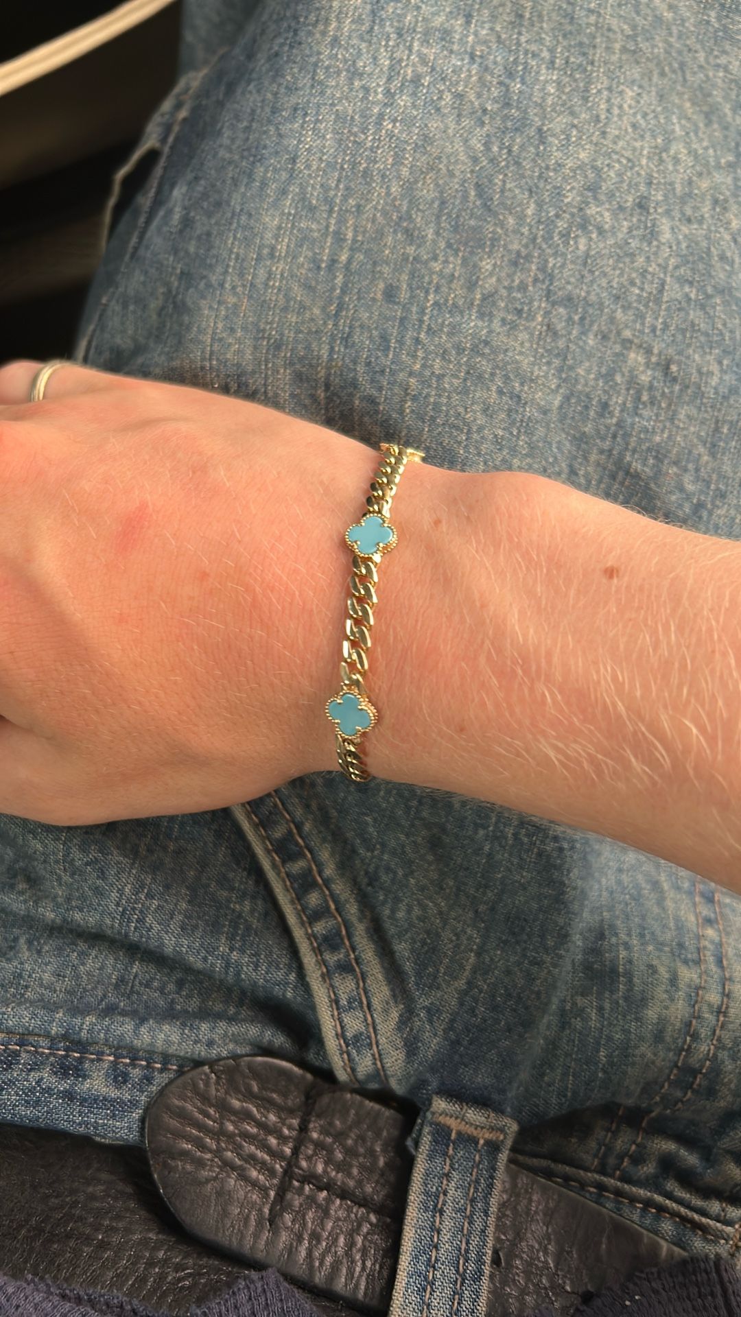 Van Cleef Turquoise 14k Solid Gold  