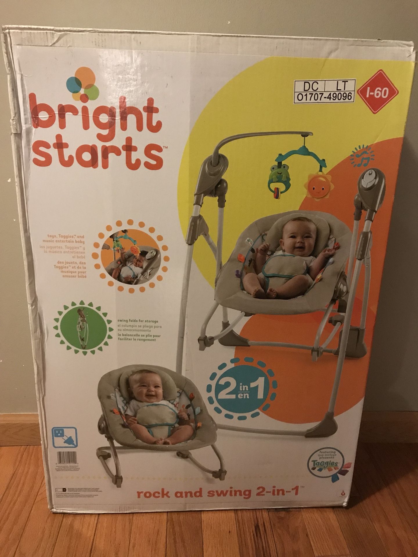 Bright Starts Rock & Swing 2 in 1 Jungle Stream - New!! Retail Seal!!
