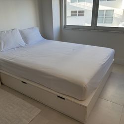 Queen Storage Bed + Mattress – 6 Drawers – Miami Beach