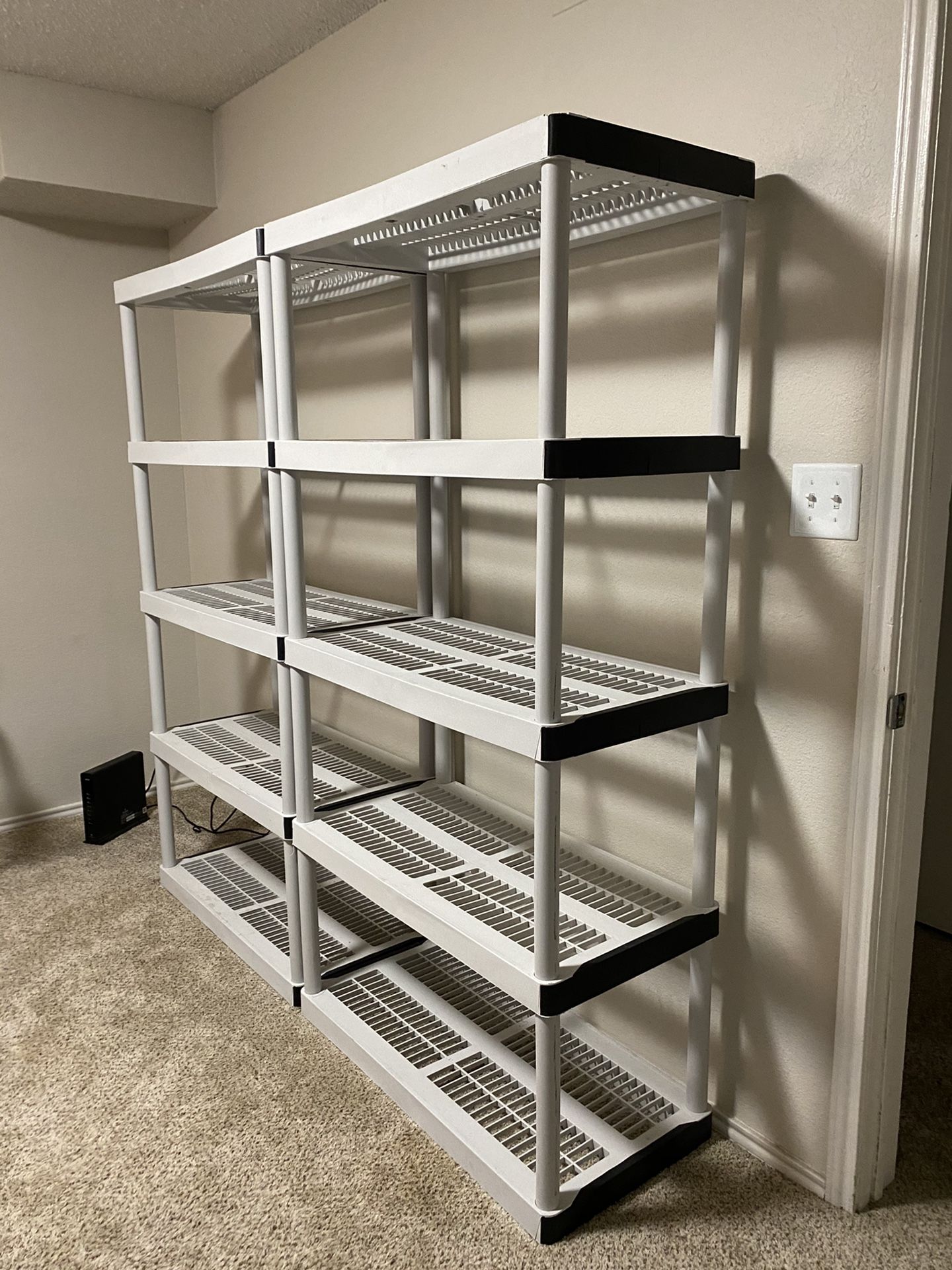 *One Left* Gray 5Tier Plastic Garage Storage Shelving Unit (36 in. W x