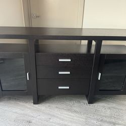 Dark Wood Entertainment Stand