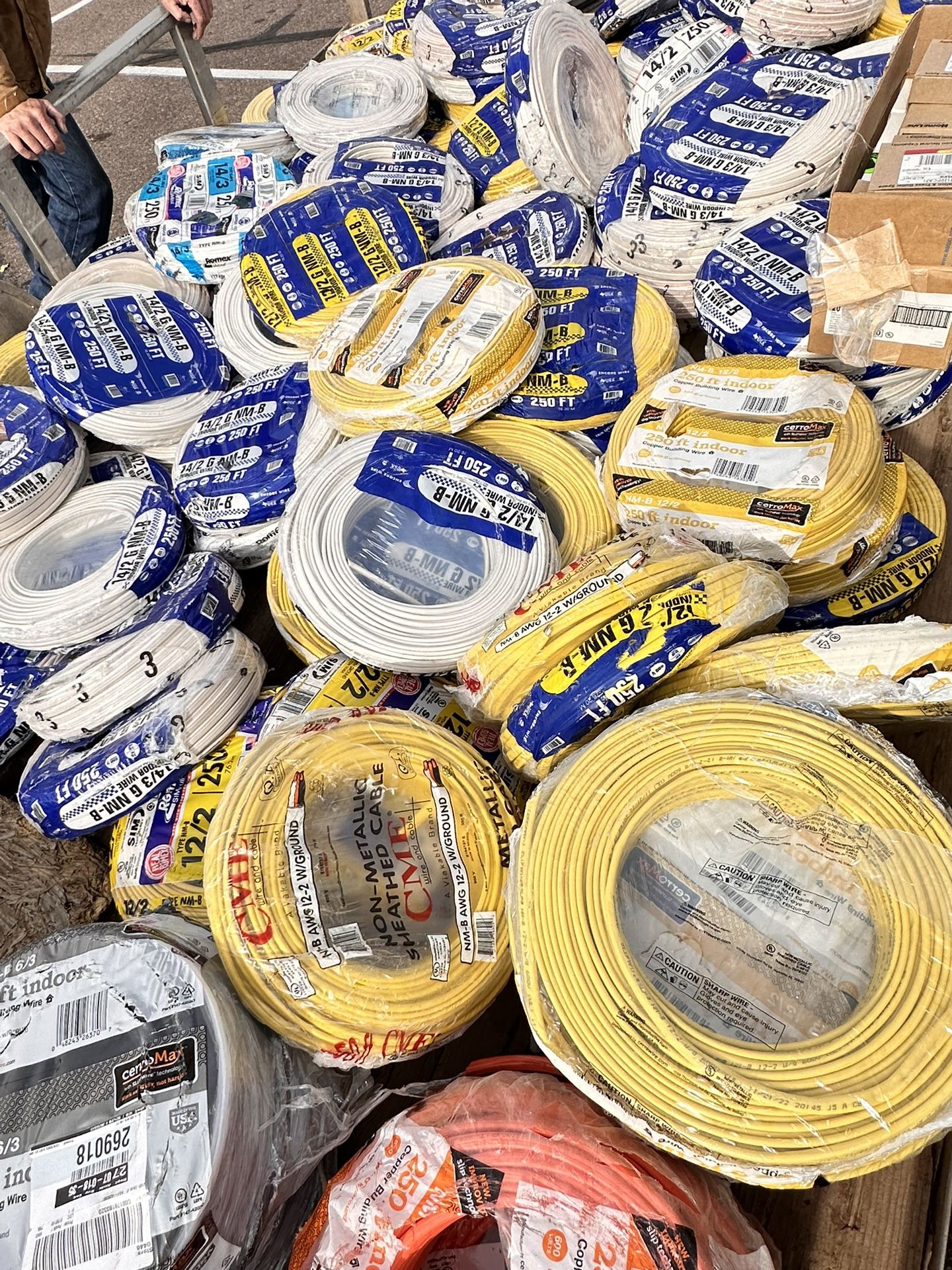 14/2 Romex 250ft $80 12/2 250ft $110 14/3 250ft $85