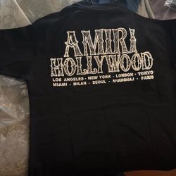 Amiri Hollywood Black Graphic T-Shirt