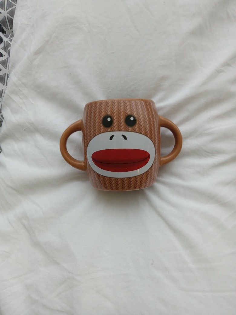 Coffee Cup Sock Monkey 
