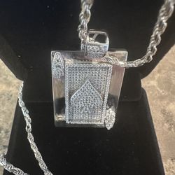 ACE POKER PENDANT W/ NECKLACE 