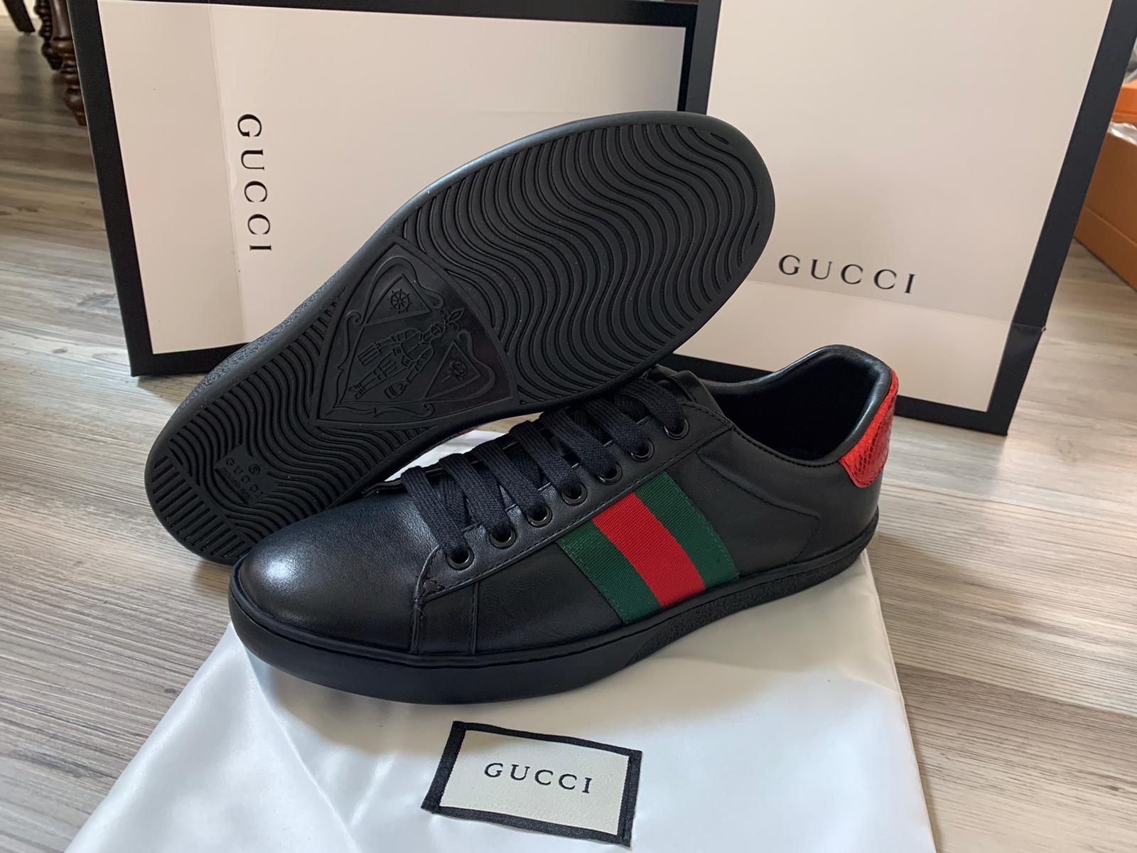 Gg black signature sneakers