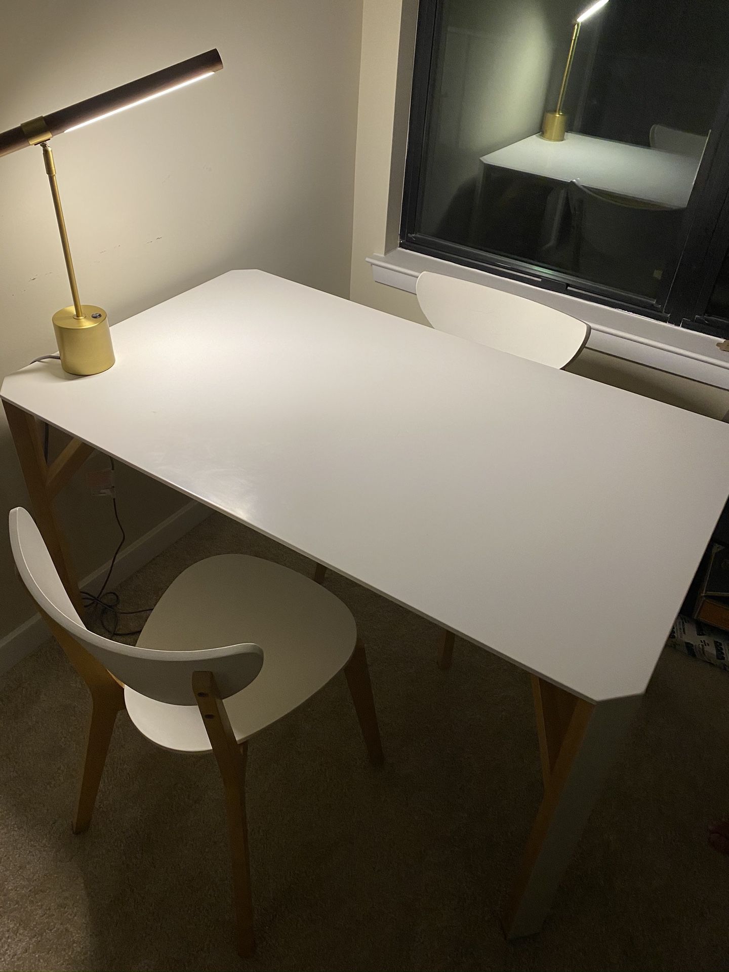 CB2 Modern Table Set (with two chairs)