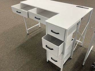 Office L-Shaped Desks w/ Power & Storage – $65 Each – Must Go Today