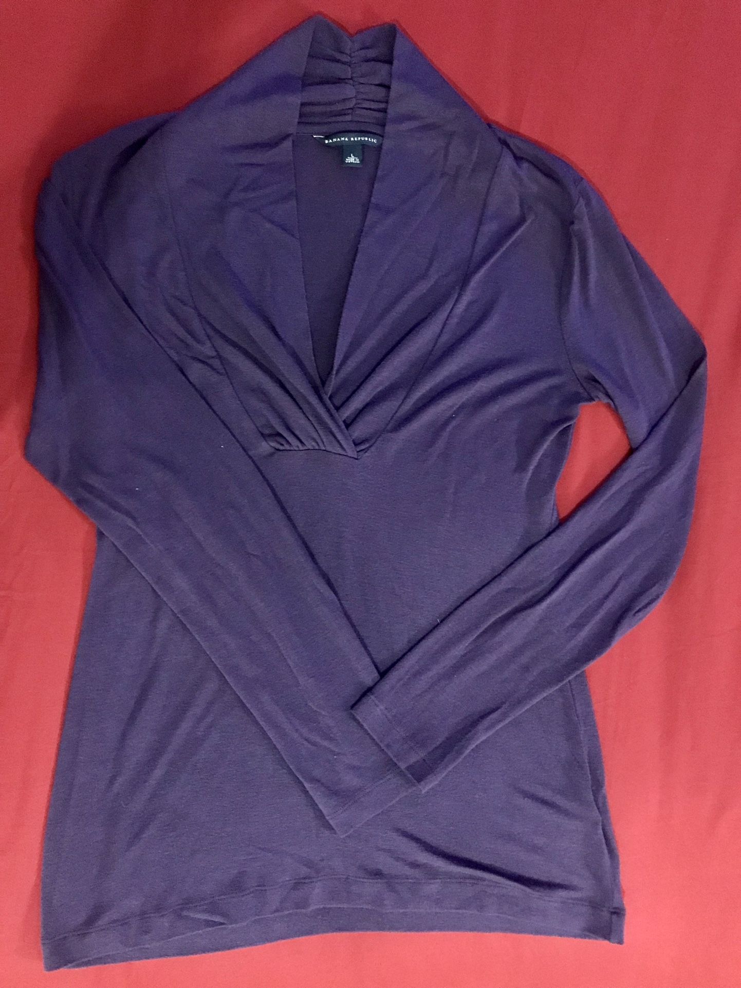 Banana Republic Purple Long Sleeve Shirt Size Large