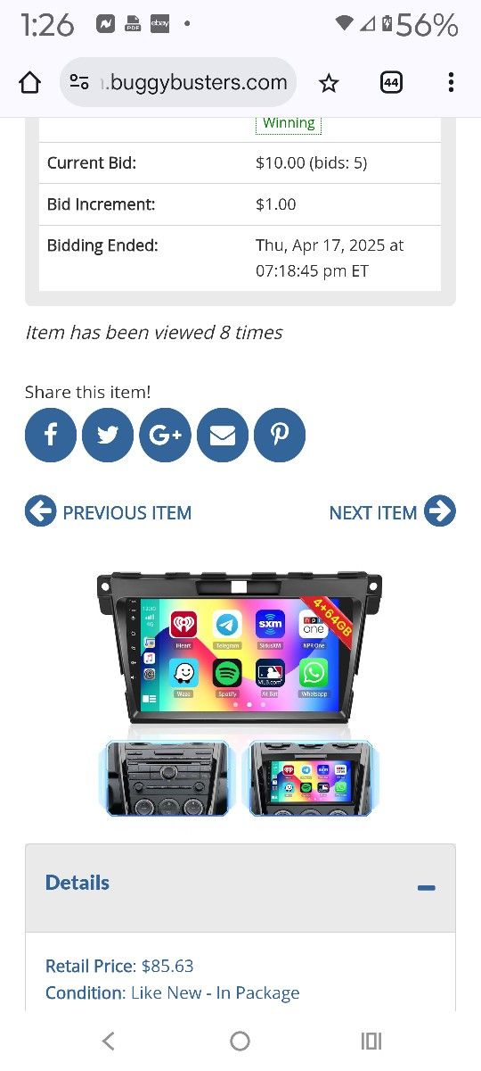 Hikity Android Car Stereo for Mazda CX7 2006-2012 Radio 2+64GB 9 Inch Touchscreen Car Radio Wireless Carplay Android Auto Support GPS Navigation WiFi