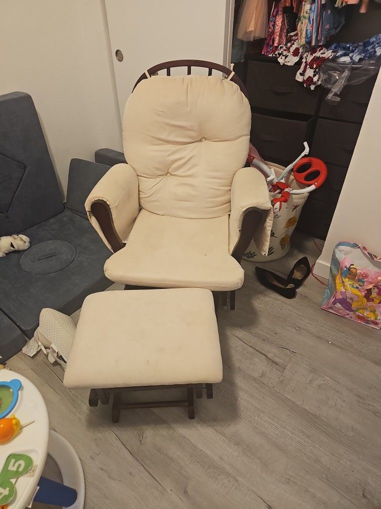 Rocking Chair With Foot Stool