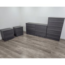 Dresser, Chest and 2 Nightstands ⚜️ Cómoda, Gavetero y 2 Mesitas de Noche 