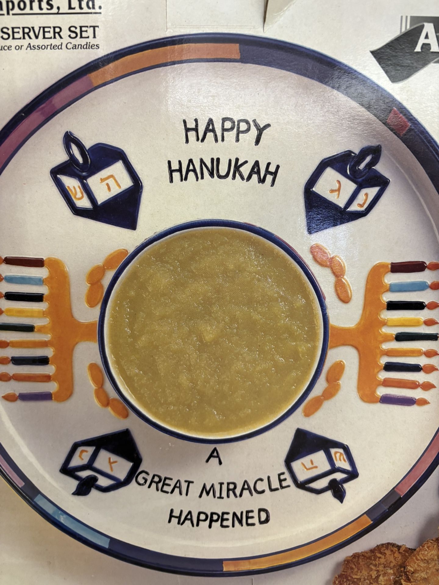 Hanukkah Chanukah 2 Piece Latkes Platter