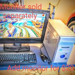 Ultra Budget Gaming PC: Xeon CPU, GTX 970, 12GB RAM, SSD+ HDD , WiFi. READ DESCRIPTION,  $140 w/o monitor, $150 w/ 20"Monitor - NO LOWBALLS 