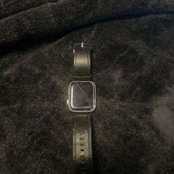 Apple Watch Series 5 A2093 44mm 32GB with Leather Strap - Broken Screen - $65