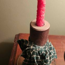 Vintage Bobbin Candle Holder