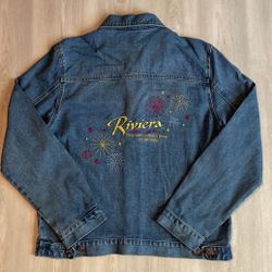 Vintage Riviera Casino Denim Jacket Mens Medium 